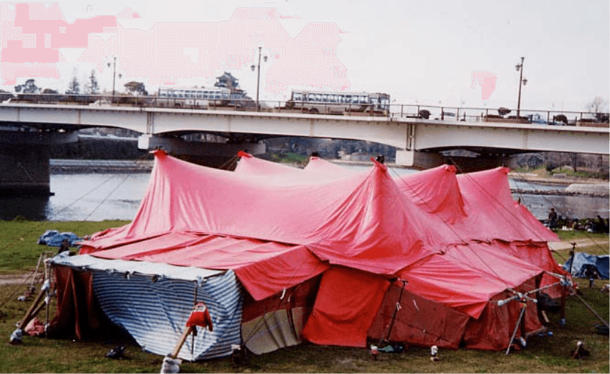 唐組•紅テント岡山旭川河川敷公演『桃太郎の母』1993年
